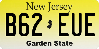 NJ license plate B62EUE