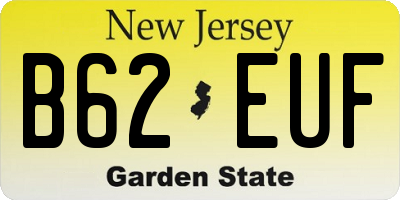 NJ license plate B62EUF