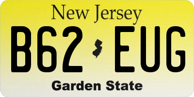 NJ license plate B62EUG