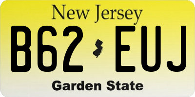 NJ license plate B62EUJ