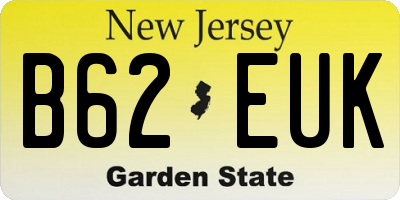 NJ license plate B62EUK