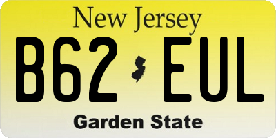 NJ license plate B62EUL