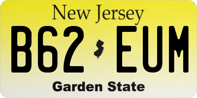 NJ license plate B62EUM