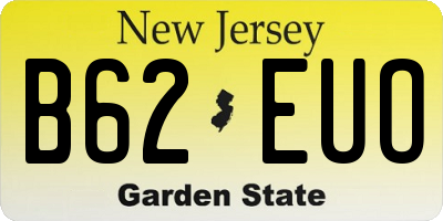 NJ license plate B62EUO