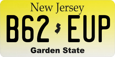 NJ license plate B62EUP