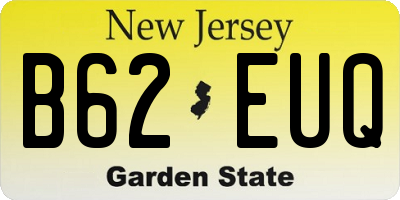 NJ license plate B62EUQ