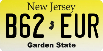 NJ license plate B62EUR