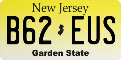 NJ license plate B62EUS