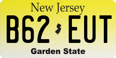 NJ license plate B62EUT