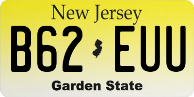 NJ license plate B62EUU