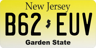 NJ license plate B62EUV
