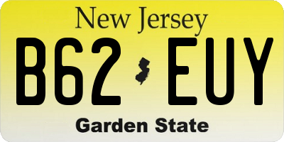 NJ license plate B62EUY