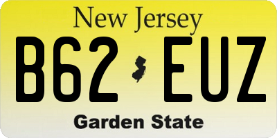 NJ license plate B62EUZ