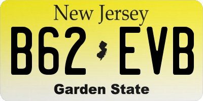 NJ license plate B62EVB
