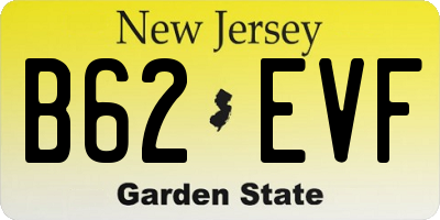 NJ license plate B62EVF
