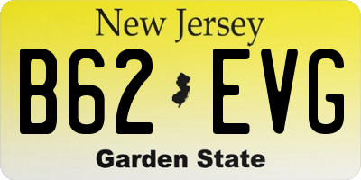 NJ license plate B62EVG
