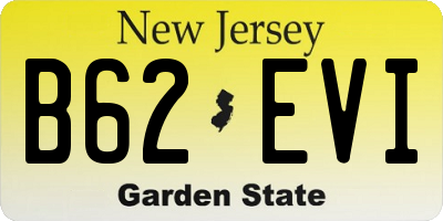 NJ license plate B62EVI