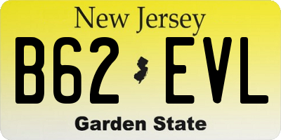 NJ license plate B62EVL