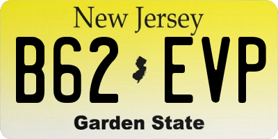 NJ license plate B62EVP