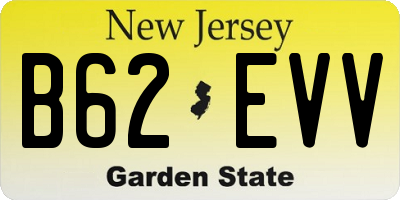 NJ license plate B62EVV