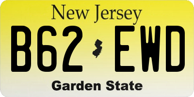 NJ license plate B62EWD
