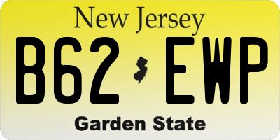 NJ license plate B62EWP
