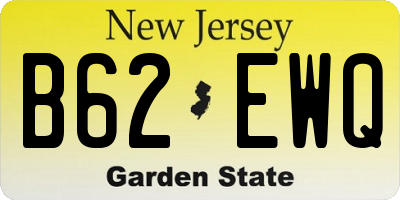 NJ license plate B62EWQ