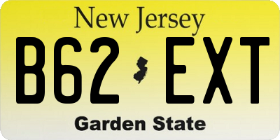 NJ license plate B62EXT
