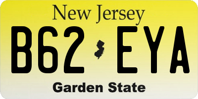 NJ license plate B62EYA