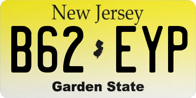 NJ license plate B62EYP