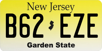 NJ license plate B62EZE
