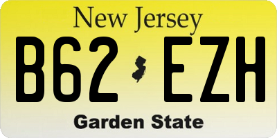 NJ license plate B62EZH