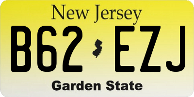 NJ license plate B62EZJ