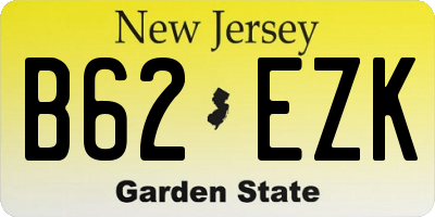 NJ license plate B62EZK