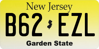 NJ license plate B62EZL