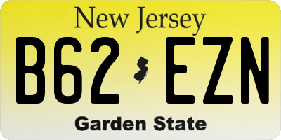 NJ license plate B62EZN
