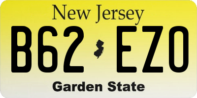 NJ license plate B62EZO