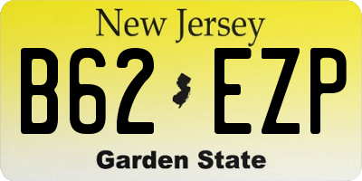 NJ license plate B62EZP