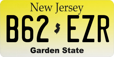 NJ license plate B62EZR