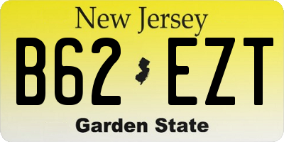 NJ license plate B62EZT