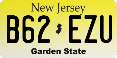 NJ license plate B62EZU