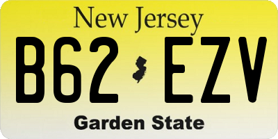 NJ license plate B62EZV