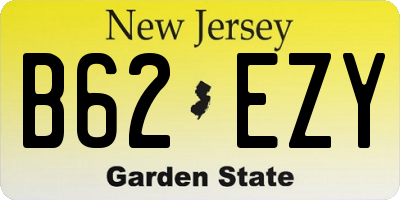 NJ license plate B62EZY