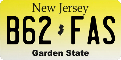 NJ license plate B62FAS