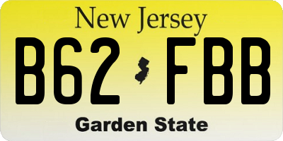 NJ license plate B62FBB