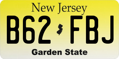 NJ license plate B62FBJ