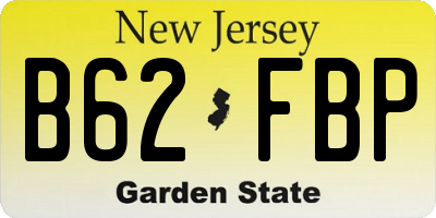 NJ license plate B62FBP