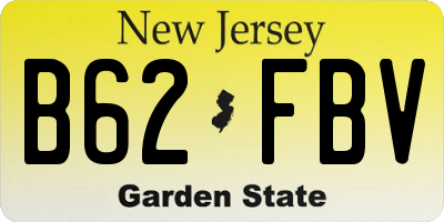 NJ license plate B62FBV