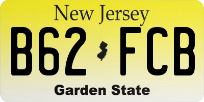 NJ license plate B62FCB