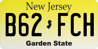 NJ license plate B62FCH